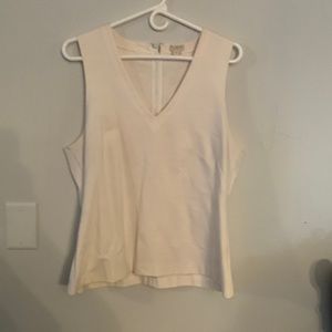Cream colored JCrew top, zips in back